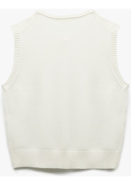 Kolsuz Bisiklet Yaka Düğmeli Triko Yelek fırsatları