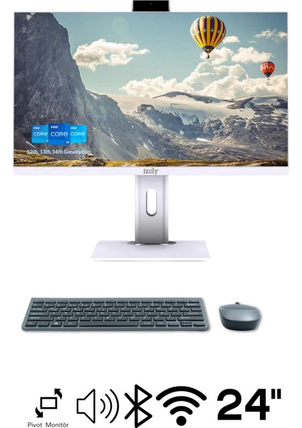 H514 İ5-14400 16GB 2tb M.2 Nvme SSD 24" Fhd Pivot All In One Bilgisayar