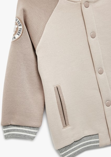 Uzun Reglan Kol Cep Detaylı Renk Bloklu Şardonlu Ceket modelleri