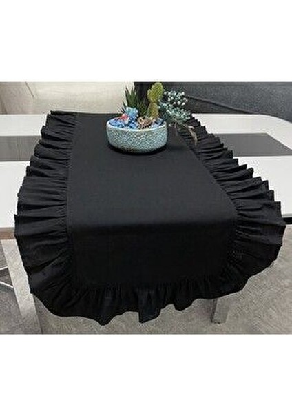 Home Pamuk Polyester Fırfırlı Runner 40X110 cm modelleri