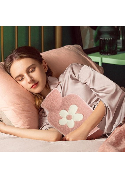 Sıcak Su Torbası Peluş Papatya Desenli Pembe 21X13,5X2CM 500 ml modelleri