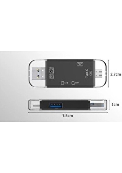 USB / Type-C / Mikro USB Kart Okuyucu 128 GB Kapasiteli 6 In 1 Yüksek Hızlı Veri Aktarımı fiyatları