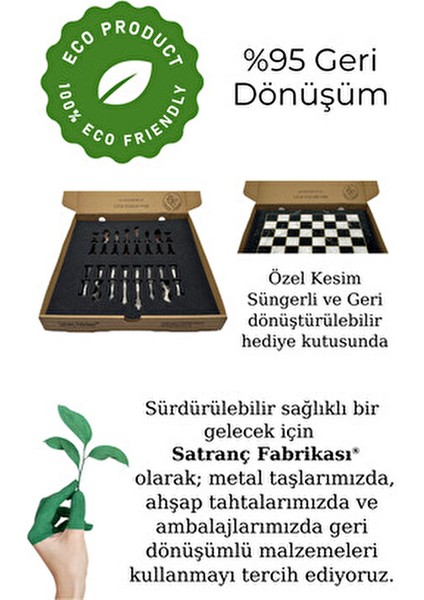 MC54 - Metal Satranç Takımı - 25CM Mermer Desenli Satranç Tahtası - Sertifikalı Antik Metal Taşlar fırsatları
