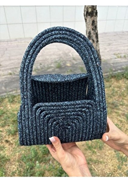 Soft Mini Jüt Hasır Portföy Clutch El Çantası Doğal Doku ile Yaz Modası fırsatları
