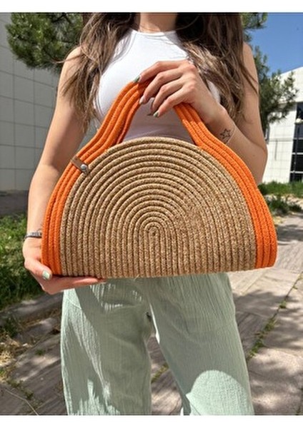 Mia Hasır Jüt Clutch Çanta indirimleri