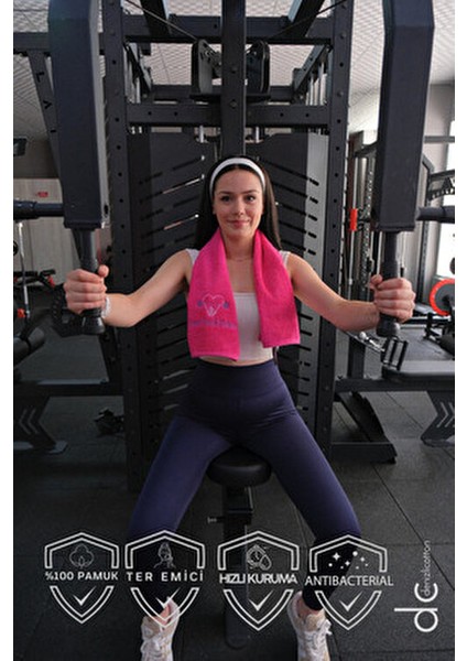 Nakışlı Sporcu Havlusu Pamuklu, Anti Bakteriyel, Ter Emici Fitness Plates Boks Tenis Spor Havlusu fırsatları