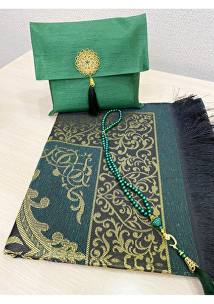 3'lü Şantuk Çantalı Hediyelik Çeyizlik Tesbih Seccade Seti fiyatları