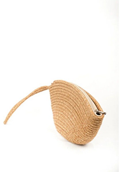 Moss Fermuarlı Hasır Jüt Vegan Clutch Çanta Düz Desenli Şık ve Ergonomik Tasarım fiyatları