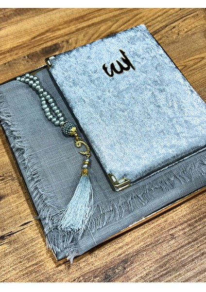 3'lü Hediyelik, Çeyizlik, Mevlütlük, Bohçalık ,gelin Bohçası Flamlı Namaz Örtüsü Yasin Tesbih Seti modelleri