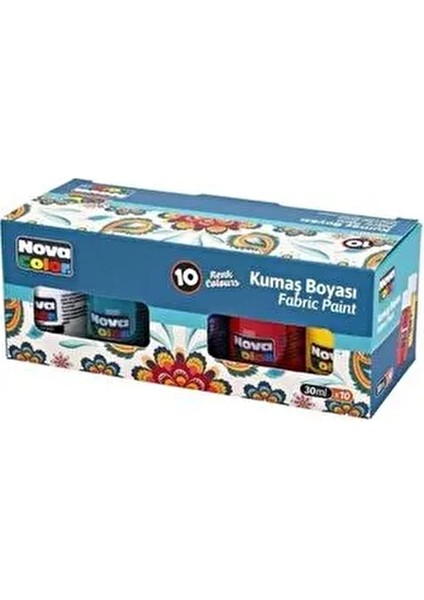 Fabric Painting Colours Kumaş Boyası Tüp 30 ml 10 Adet Renk Set Kıyafet Elbise Çanta Ayakkabı Boyası fiyatları