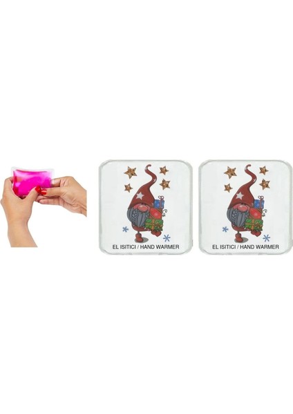 2 Adet Yıldızlı Noel Cücesi Cep Sobası,el Isıtıcı,sıcak Su Torbası Pvc 10X9,5CM indirimleri