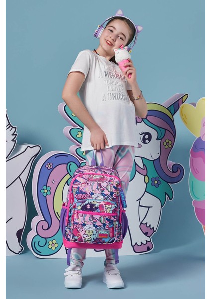 Kids 23760 Graffiti Desenli Dayanıklı ve Ergonomik Okul Sırt Çantası – Çocuklar için Rahat Taşıma