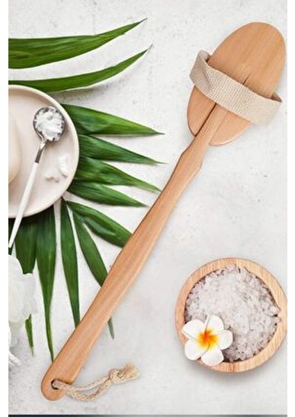 Saplı %100 Doğal At Kılı Selülit Masaj Fırçası 2 Parça Kuru Fırçalama Peeling Batık Önleme Fırçası