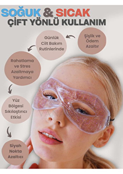 Simli Sıcak‑soğuk Termojel Buzlu Göz Maskesi, Baş ağrısı, Göz Altı, Ödem ve Şişlik Giderici. modelleri