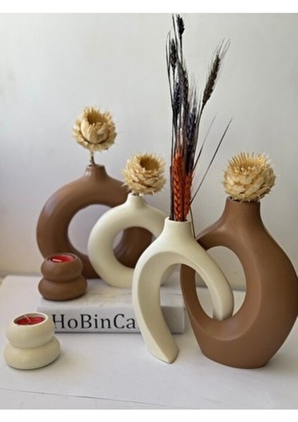 Sevgili Vazo Set Dekoratif Halka Mumluklu Set fiyatları