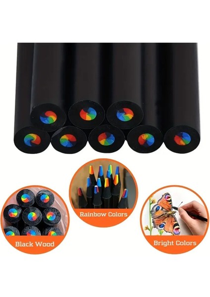 Gökkuşağı 2b Yedi Renk Aynı Anda Sanatsal Boya Kalemi ( Altı Adet ) modelleri