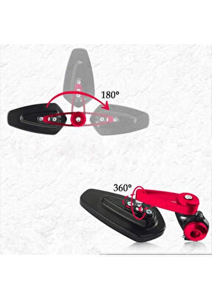 Gidon Ayna Seti Renkli Tüm Motorlara Uyumlu [kırmızı Renk] fırsatları