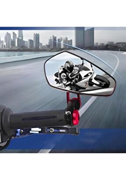 Gidon Ayna Seti Renkli Tüm Motorlara Uyumlu [kırmızı Renk] indirimleri