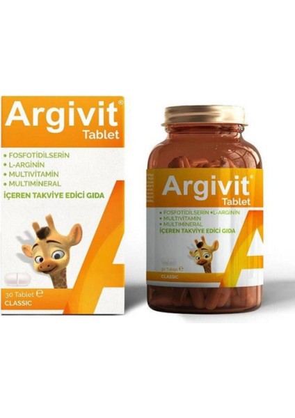 Classic 30 Tablet Fosfotidilserin ve L-Arginin İçeren Takviye Edici Gıda