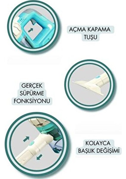Pilli Sesli Model Çekme Özellikli Dikey Süpürge 75 Cm-Vakumlu Süpürge 3 In1 Oyuncak indirimleri