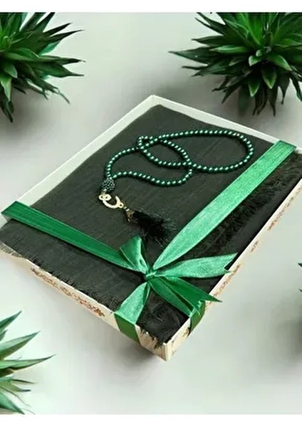 Hediyelik, Çeyizlik, Mevlütlük, Bohçalık ,gelin Bohçası Flamlı Namaz Örtüsü Tesbih Seti
