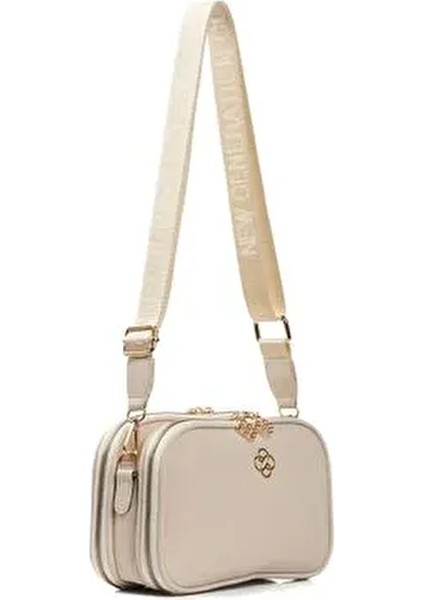 Kadın Çapraz Askılı Omuz Çantası Suni Deri Düz Desen Şık Tasarım