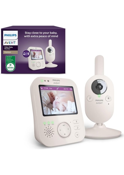 Avent Lunavision V3 Akıllı Bebek Kamerası | 3.5″ Ekran, 4× Zoom, Gece Görüşü, Sıcaklık Sensörü, Ninni