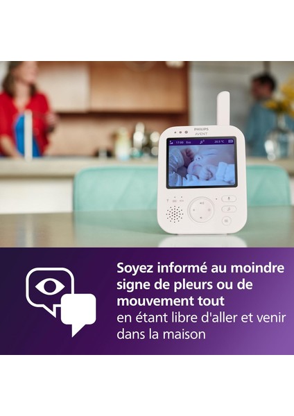 Avent Lunavision V3 Akıllı Bebek Kamerası | 3.5″ Ekran, 4× Zoom, Gece Görüşü, Sıcaklık Sensörü, Ninni fırsatları