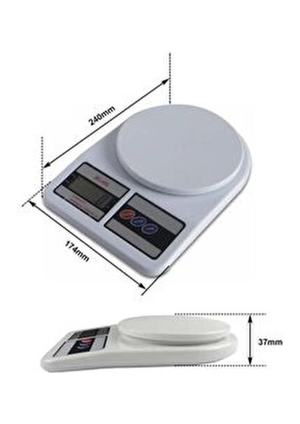 Dijital Mutfak Tartısı Hassas Ölçüm 10 kg Plastik Malzeme LCD Ekranlı fiyatları