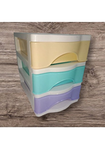Organizer Çekmeceli 3 Lü Kare Plastik Renkli Tasarım ile Şık Düzenleme indirimleri
