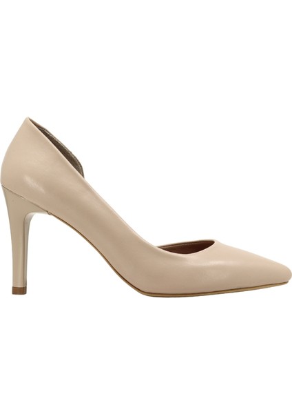 26448 Hakiki Deri Stiletto Kadın Ayakkabı