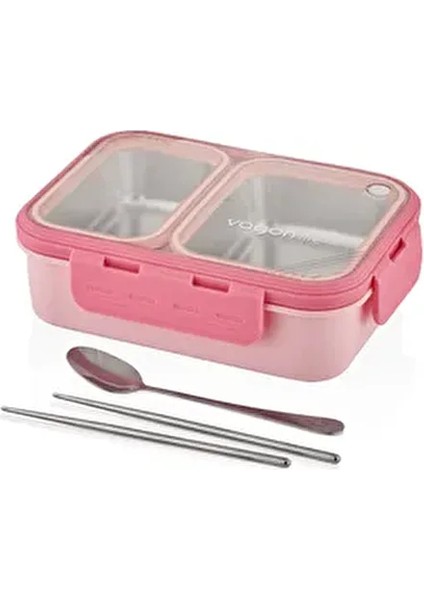 Çelik Beslenme Kutusu Lunch Box Paslanmaz 700 ml XC-7096 (Karışık Renk 1 Adet)