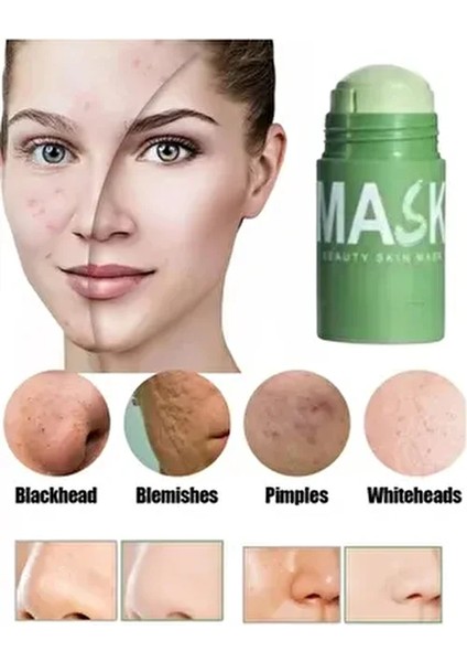 Beyazlatıcı Etkili Yeşil Çay Özlü Siyah Nokta ve Maskesi Green Tea Mask Stick Premium Serum