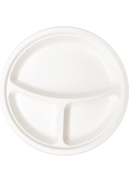 Ekolojik 26 Cm. 3 Bölmeli 48 Kişilik Parti Piknik Sofra Sunum Seti -Tabak Bardak Çatal Kaşık Takımı modelleri