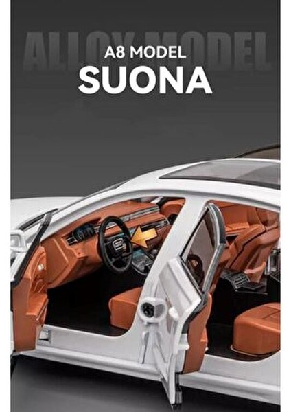 Audi A8 Araba Audi A8 Long Quattro 1:24 Diecast Metal Model Araba Koleksiyon Araba Sesli Işıklı fırsatları
