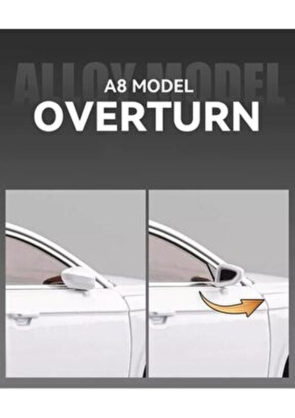 Audi A8 Araba Audi A8 Long Quattro 1:24 Diecast Metal Model Araba Koleksiyon Araba Sesli Işıklı indirimleri