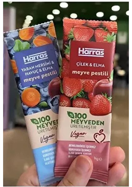 Vegan Meyve Pestili Çilek Elma Yaban Mersini Havuç 14GR x 10 Adet fiyatları