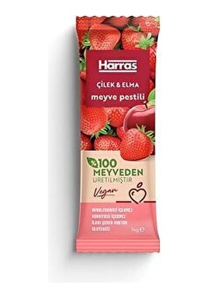 Vegan Meyve Pestili Çilek Elma Yaban Mersini Havuç 14GR x 10 Adet fırsatları