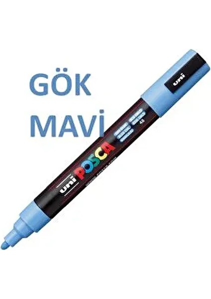 Posca Gökyüzü Mavisi Marker Pc-5m (1.8-2.5mm) Poska PC5M Pc - 5m