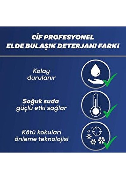 Profesyonel Bulaşık Deterjanı Elde Yıkama 5 L X2 fırsatları