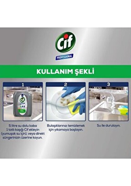 Profesyonel Bulaşık Deterjanı Elde Yıkama 5 L X2 indirimleri