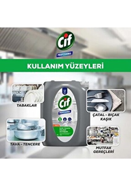 Profesyonel Bulaşık Deterjanı Elde Yıkama 5 L X2