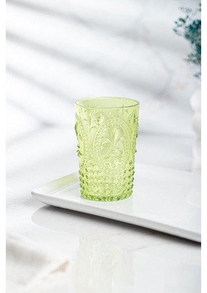 Robinanka Akrilik Yeşil 6'lı Kısa Bardak & Su Meşrubat Kahve Yanı Bardağı 400 ml ( Cam Değildir ) fırsatları