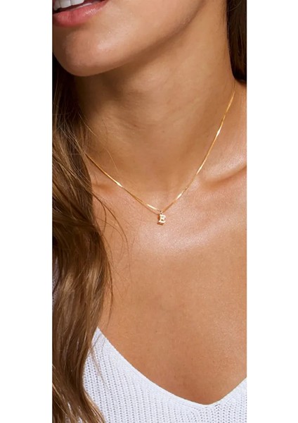 Küp Zincire Minimal Harfini Şeç 925 Ayar