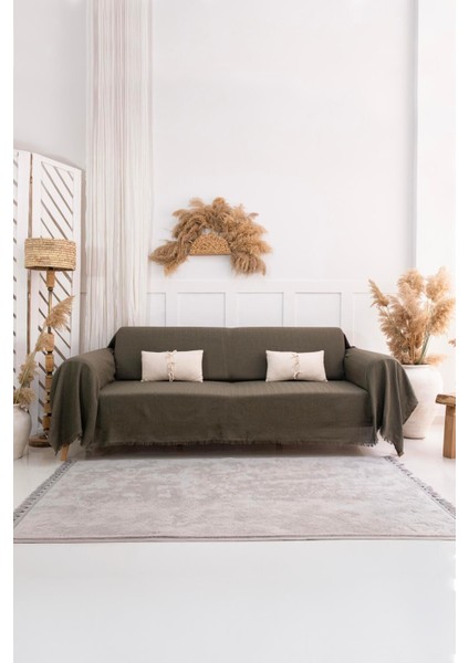 Rio Geniş Koltuk Örtüsü – %100 Geri Dönüştürülmüş Pamuk, Kahverengi, Leke Tutmaz ve Kolları Kapatan Tasarım modelleri