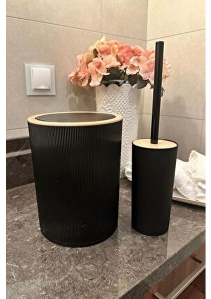 Banyo Seti, 4'lü, Yuvarlak, Siyah modelleri