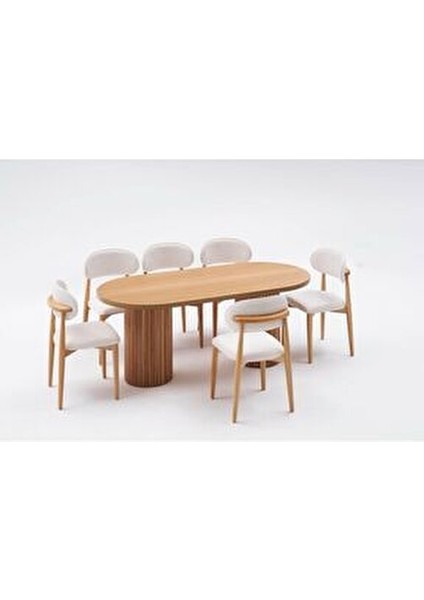 Bohem 6 Kişilik Yemek Masası Takımı Mutfak Balkon Ofis Iç Mekan Takımları