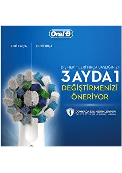 Diş Fırçası Yedek Başlığı Cross Action 4'lü+ Yedek Başlığı Cross Action Siyah 4'lü modelleri