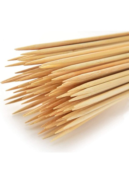 Bambu Çöp Şiş Ahşap Çubuk 100 Adet Bambu Ahşap Şiş Çubukları 25 cm 3 mm Bambu Ahşap 100 Adet Barbekü Şiş Parti Izgarası fiyatları