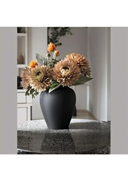 Zarif Iskandinav Tarzı Sade Seramik Mat Siyah Vazo 20 Cm(Güncellendi) fiyatları